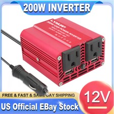 Car 200w Power Inverter Dc 12v To Ac 110v 120v Converter Usb  For Vehicles 