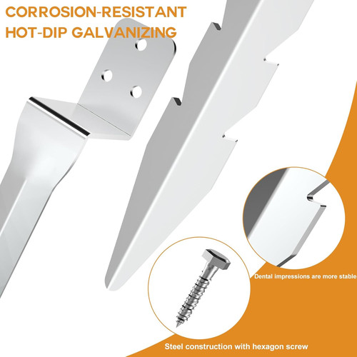 4pcs galvanized ground spike - 4pcs,