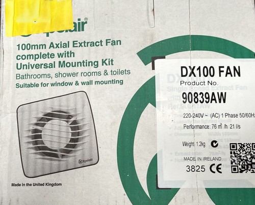 Extractor fan xpelair dx100 - fan,