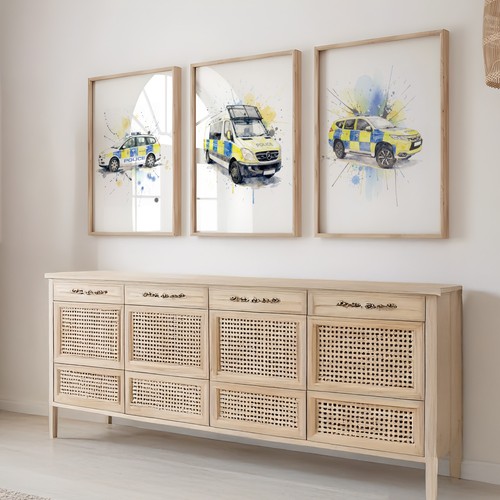 Police vehicles set 3 - set,