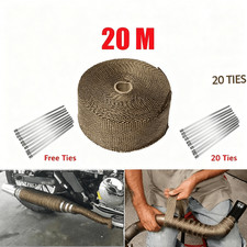20m Titanium Exhaust Heat Wrap
