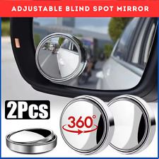 2X Car Blind Spot Mirrors Adjustable Round HD Glass Convex Side Rear View Mirror
