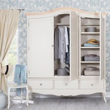 Cream Triple Wardrobe 3 Door