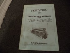Nordsten Seed Drill Lift O matic operators manual instruction book (Ransomes)