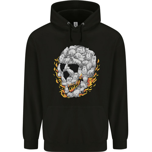 Fire skull made cats - made,