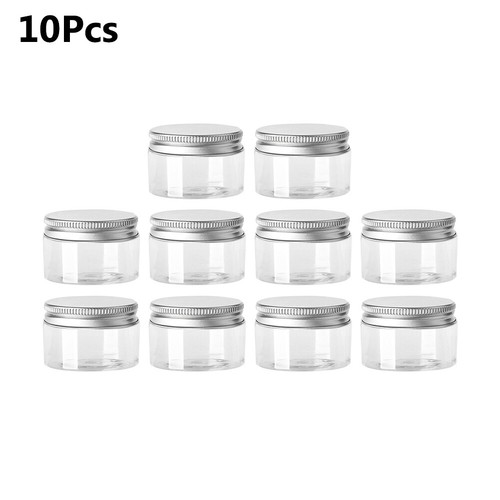 Clear products storage jars - products,