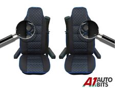 Premium Seat Covers Black Leatherette & Fabric Comfort For Scania 4 G P R Series