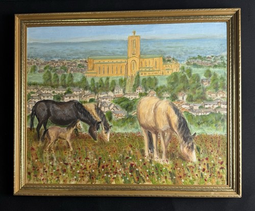 Vintage original oil - oil, painting