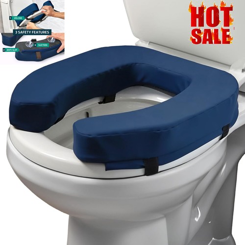 Padded toilet seat riser - toilet,