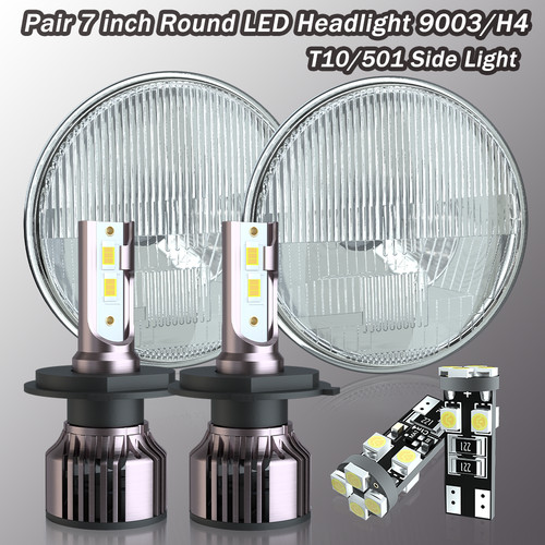 Pair inch round led - pair, 7-inch