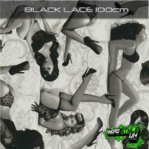 Rolled black lace - -,