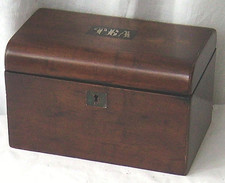 ANTIQUE WOODEN BOX TEA CADDY