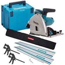 Makita SP6000J1 110V 165mm Plunge Saw with 2 x Guide Rail Connector Bar & Clamp