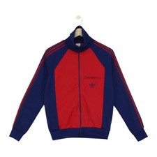 Vintage Adidas Ventex Track Jacket Mens Size S Red 80s Full Zip High Neck