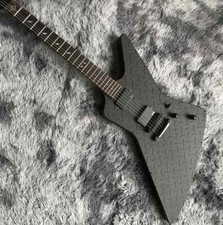 LTD JH-2 James Hetfield Matte Black Diamond Plate Explorer Electric Guitar