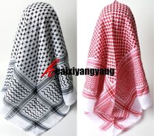 Large Arab Scarf, Shemagh Keffiyeh Islamic Headscarf Red/Black