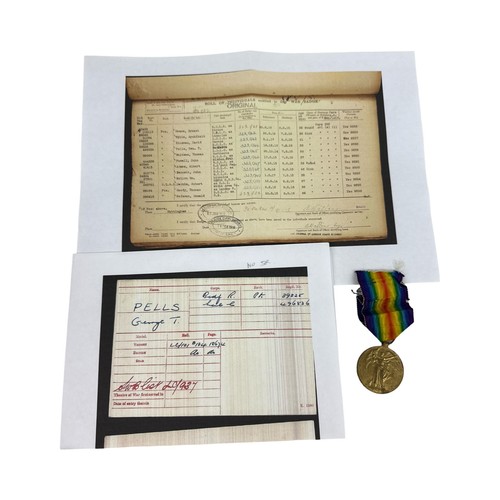 Ww1 victory medal 39825 pte - ww1,