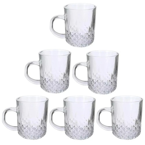6pcs coffee concord - mugs, clear