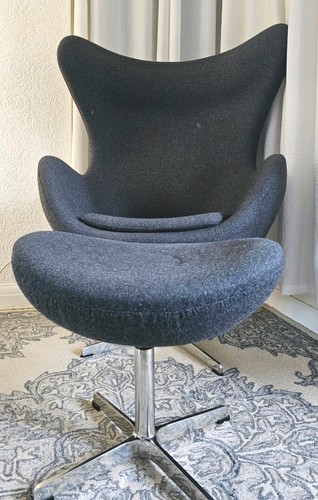 Dark grey wool egg swivel - grey,