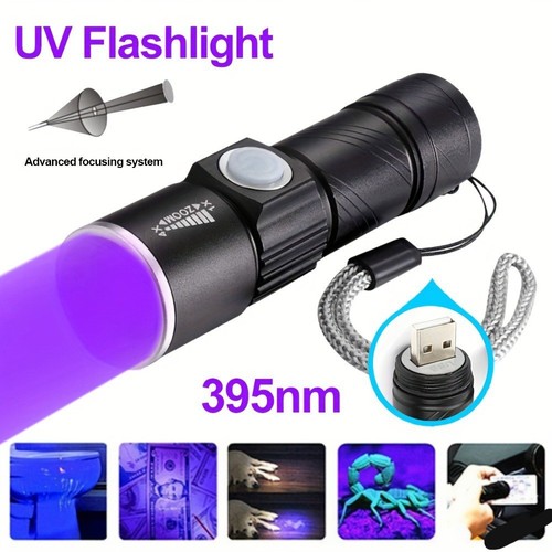 Usb rechargeable 395 led - rechargeable,