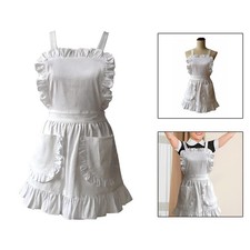 White Ruffle Maid Apron Ruffle