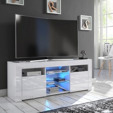 White TV Stand Modern High