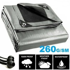 SILVER TARPAULIN 260GSM Heavy Duty, Tarp Sheet, Thick Strong Cover
