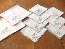 9 Vintage Assorted White/Beige