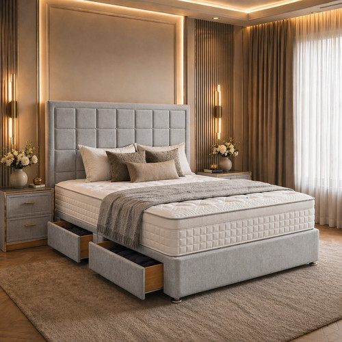 Luxury divan bed set with - set,