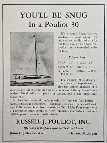 Pouliot motor sailer print - 30,