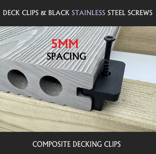 Composite decking clips - decking, t