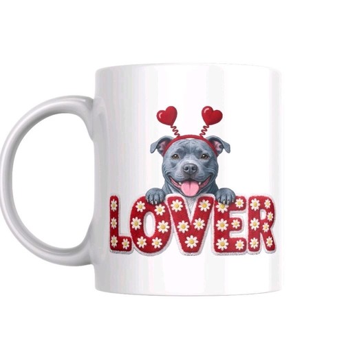 Staffie dog mug office - staffie,