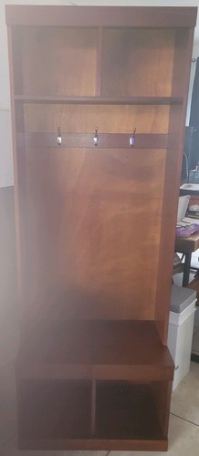 Solid hall stand and shoe - stand,