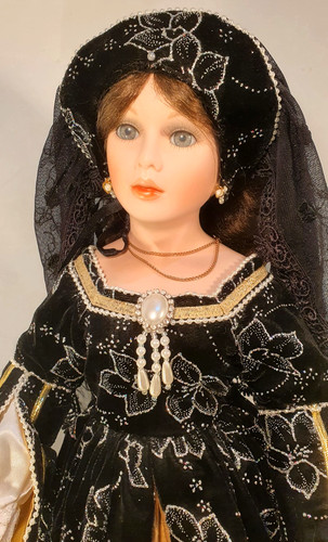 Porcelain doll anne boleyn - doll, boleyn"