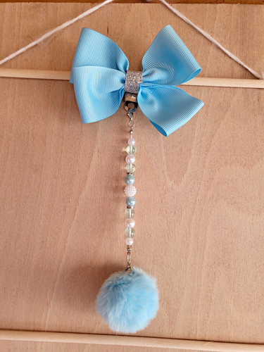 Blue bow pram - pram, clip