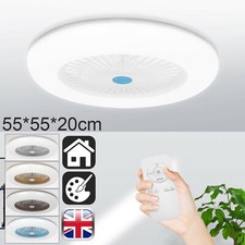 Ceiling Fan with Lighting LED Light Adjustable Wind Speed Remote Control UK