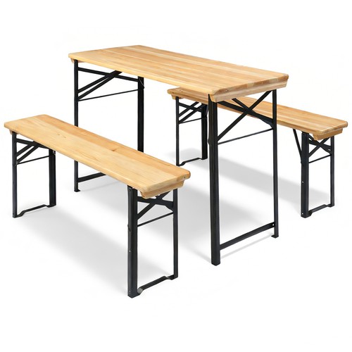 Folding picnic table set - table, with