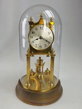  Anniversary torsion 400 day Mantel Clock Under Dome Silvered Dial