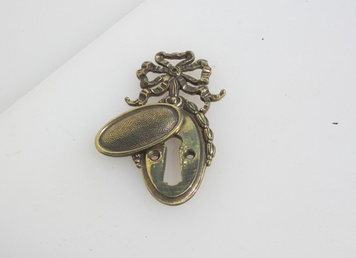 Large victorian brass keyhole - brass,