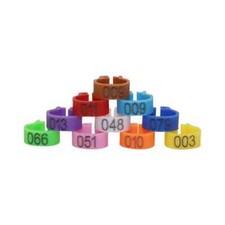 100 x NUMBERED 8MM PIGEON LEG/FOOT CLIP CLICK  RINGS BANDS UK STOCK