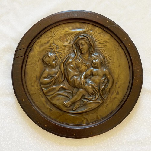 Antique bronze brass relief - antique, bronze/brass