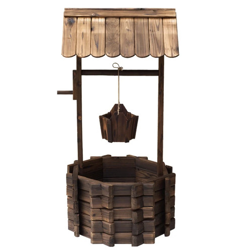 Wooden wishing well - wishing,