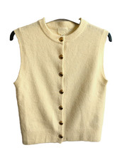 H&M cream sleeveless knit vest
