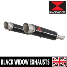 GSX1400 K2-K4 2002-2004 4-2 Exhaust Silencer Kit 360mm GP Round Black BG36R