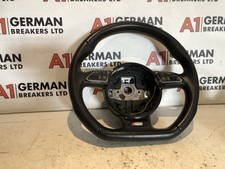 GENUINE 13-17 AUDI A3 8V S LINE STEERING WHEEL FLAT BOTTOM MULTIFUNCTION