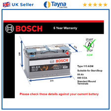 AGM Car Battery fits AUDI A5