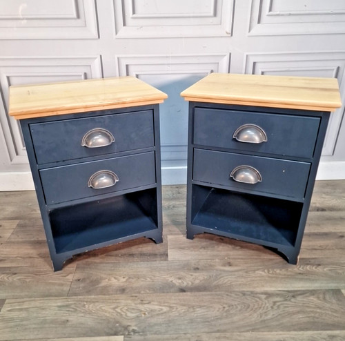 Contemporary pair bedside - contemporary,