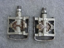 Shimano Deore PD-M324 Pedals 1 Pair Silver Combination Pedal SPD-Normal Used