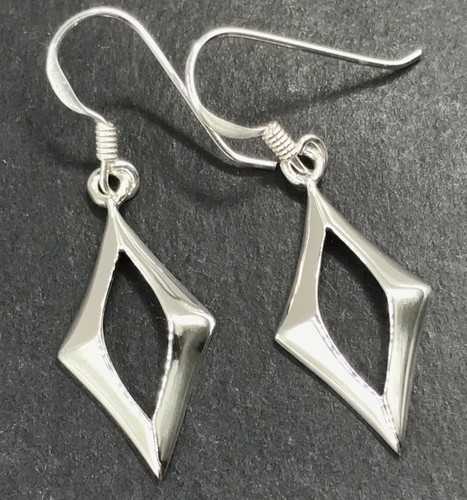 Diamond shaped drop earrings