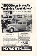 Vintage print auto car ad
